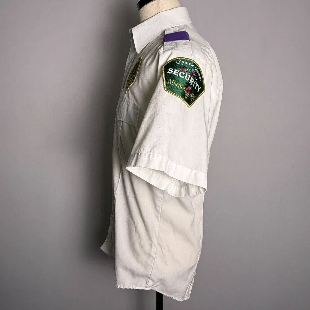 VINTAGE OLYMPICS 1996 ATLANTA SECURITY UNIFORM SHIRT LION APPAREL Sz Medium